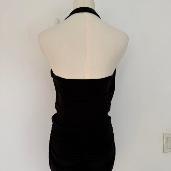 VINTAGE Y2K CACHE DRAPED HALTER DRESS - Picture 4 of 6